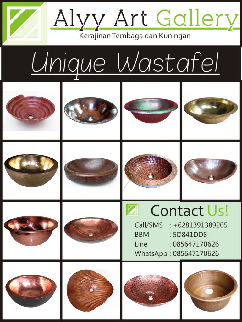 wastafel tembaga kuningan